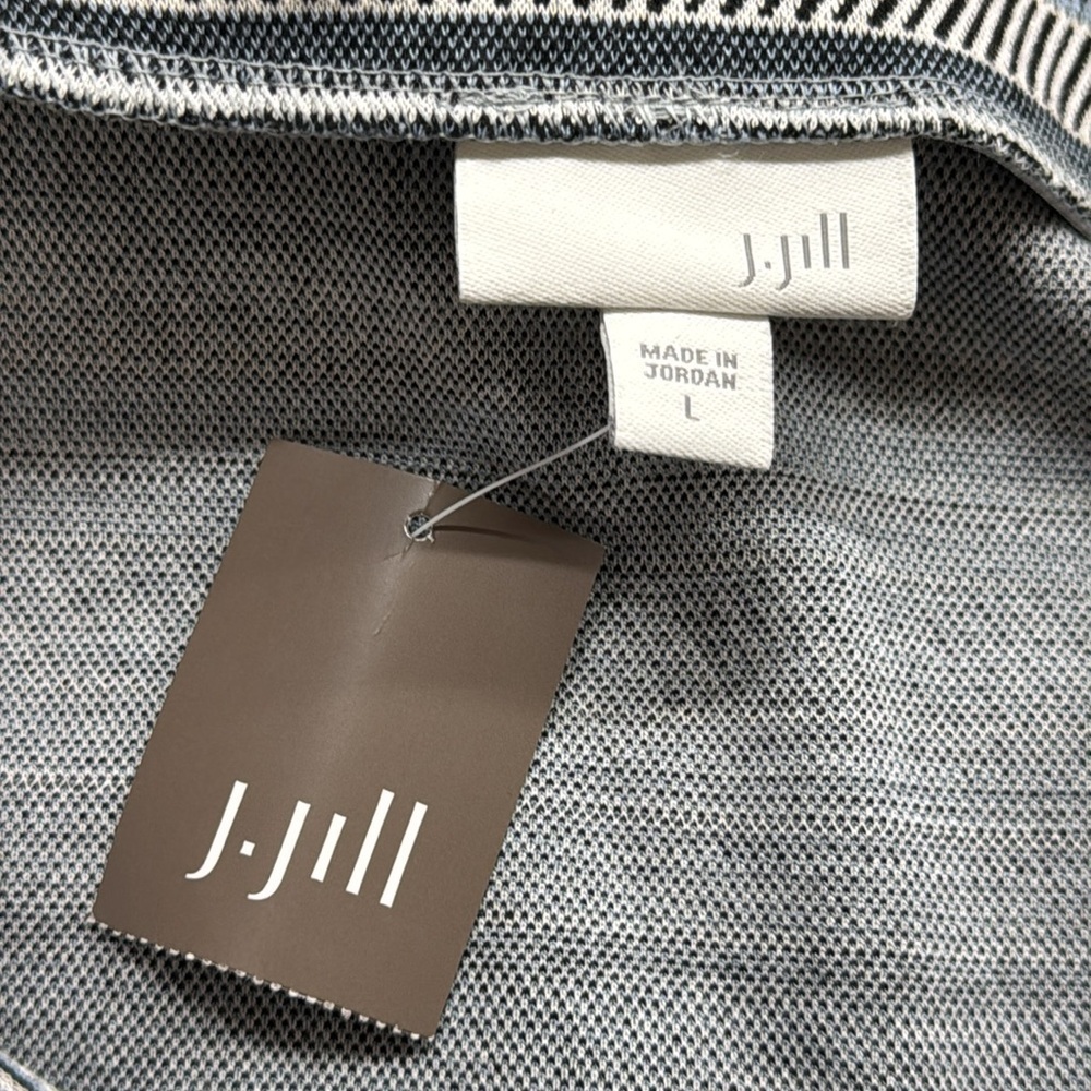 J. Jill NWT Blue Breeze Mountain Pull On Faux Wrap Mini Skirt Size Large - Picture 5 of 8